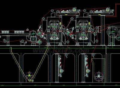 4420瓦楞原紙機cad總圖